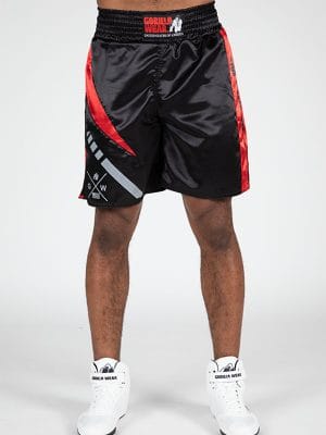 HORNELL Bokserski Šorc - Crno/Crveni - Borilačka Odjeća