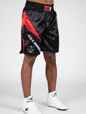 HORNELL Bokserski Šorc - Crno/Crveni - Borilačka Odjeća