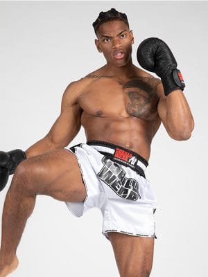 PIRU Muay Thai Šorc - Bijeli - Borilačka Odjeća