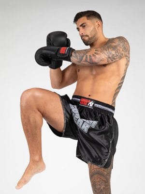 PIRU Muay Thai Šorc - Crni - Borilačka Odjeća