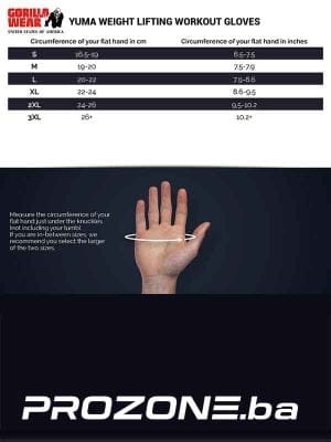 YUMA Rukavice za Vježbanje - Crno/Bijele - Rukavice i Gripovi