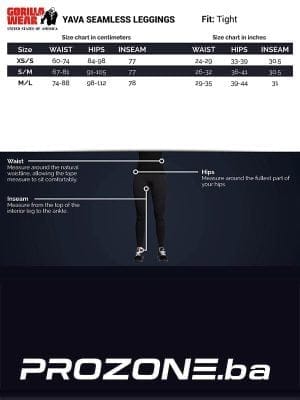 YAVA Bešavne Tajice - Crne - Sportska Odjeća