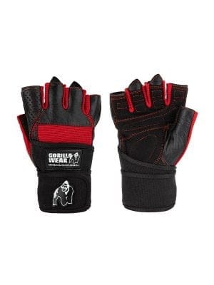 DALLAS Rukavice sa Steznicima za Zglob - Crno/Crvene - Rukavice i Gripovi