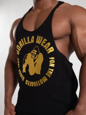 MELROSE Stringer Majica - Crno/Zlatna - Majice Bez Rukava