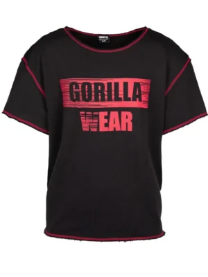 WALLACE Trening Top - Crno/Crveni - Majice Kratki Rukav