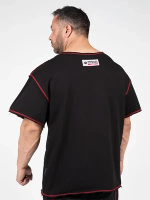 WALLACE Trening Top - Crno/Crveni - Majice Kratki Rukav