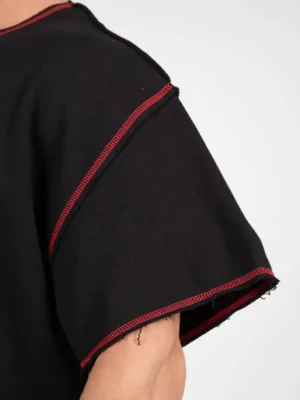 WALLACE Trening Top - Crno/Crveni - Majice Kratki Rukav