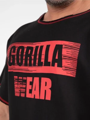 WALLACE Trening Top - Crno/Crveni - Majice Kratki Rukav