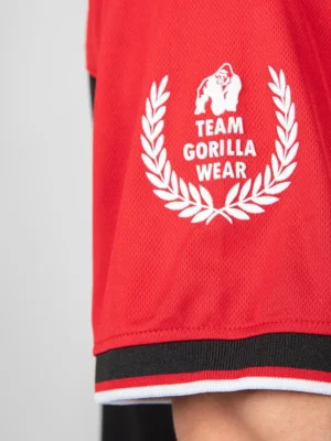 TRENTON Dres za Američki Fudbal - Crno/Crveni - Majice Kratki Rukav