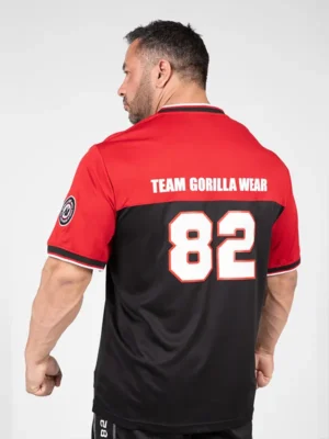 TRENTON Dres za Američki Fudbal - Crno/Crveni - Majice Kratki Rukav