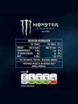 MONSTER Energy Drink Ultra ZERO - 500ml - Sportski Napitci