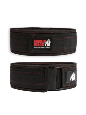 NAJLONSKI Pojas za Dizanje Tegova - Širina 10cm - Crno/Crveni - Dizački Pojasi