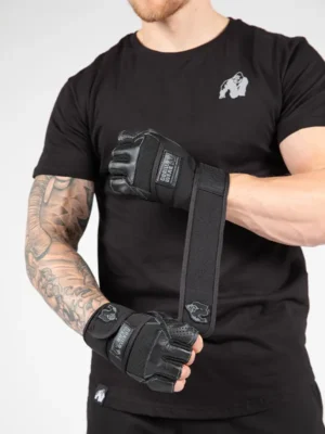 DALLAS Rukavice sa Steznicima za Zglob - Crne - Rukavice i Gripovi