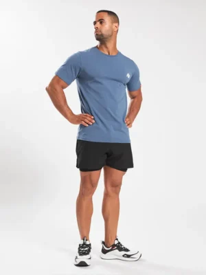 WARREN Majica - Plava - Majice Kratki Rukav