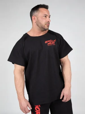 AUGUSTINE Old School Trening Top - Crno/Crveni - Majice Kratki Rukav