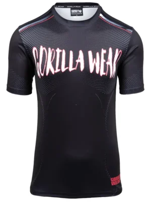 CLAYTON Majica - Crno/Crvena - Borilačka Odjeća