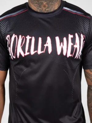 CLAYTON Majica - Crno/Crvena - Borilačka Odjeća