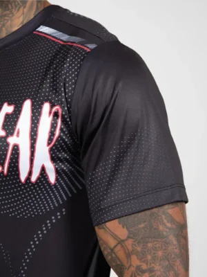 CLAYTON Majica - Crno/Crvena - Borilačka Odjeća