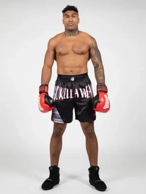 CLAYTON Bokserski Šorc - Crno/Crveni - Borilačka Odjeća