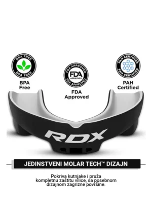 RDX Štitnik za Zube - Crno/Bijeli - Zaštitna Oprema