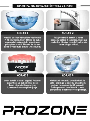 RDX Štitnik za Zube - Crno/Bijeli - Zaštitna Oprema