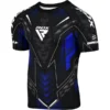 RDX Kompresiona Majica Kratki Rukav IMMAF Approved - Plava - Borilačka Odjeća