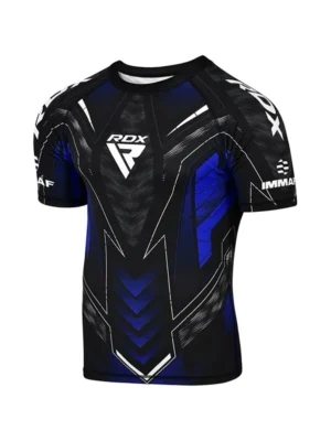RDX Kompresiona Majica Kratki Rukav IMMAF Approved - Plava - Borilačka Odjeća