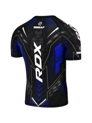 RDX Kompresiona Majica Kratki Rukav IMMAF Approved - Plava - Borilačka Odjeća