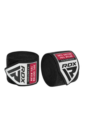 RDX Profesionalne Bandaže za Boks 450cm Set x3 - Crne - Zaštitna Oprema