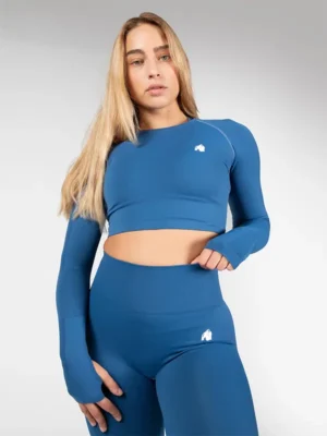 HILTON Bešavna Majica Dugi Rukav - Plava - Majice i Topovi