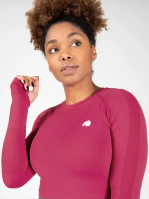 HILTON Bešavna Majica Dugi Rukav - Pink Crvena - Majice i Topovi