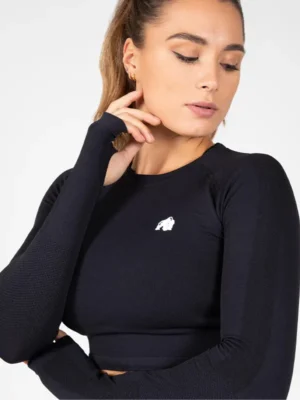 HILTON Bešavna Majica Dugi Rukav - Crna - Majice i Topovi