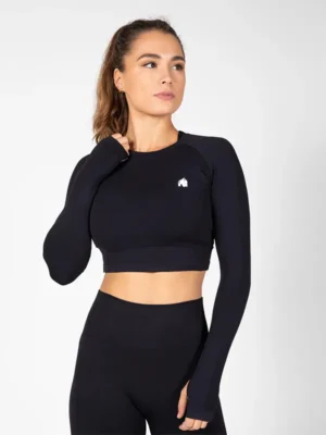 HILTON Bešavna Majica Dugi Rukav - Crna - Majice i Topovi