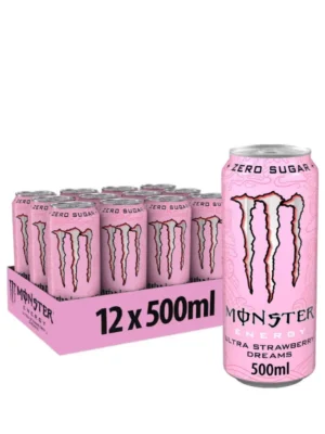 MONSTER Energy Drink Ultra Strawberry ZERO - 500ml - Novo