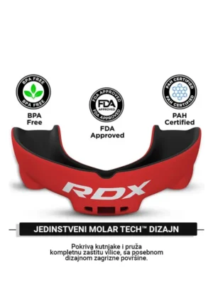 RDX Štitnik za Zube - Crno/Crveni - Zaštitna Oprema