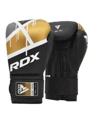RDX F7 Ego Bokserske Rukavice – Crno/Zlatne – Rukavice za Boks i MMA