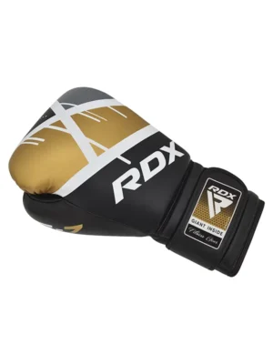 RDX F7 Ego Bokserske Rukavice - Crno/Zlatne - Rukavice za Boks i MMA