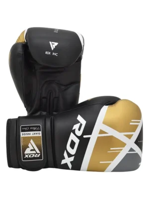 RDX F7 Ego Bokserske Rukavice - Crno/Zlatne - Rukavice za Boks i MMA