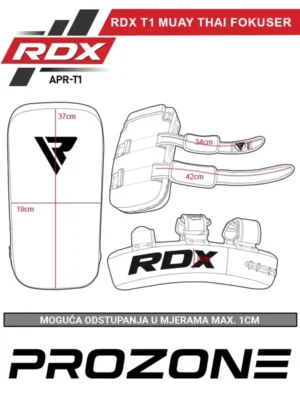 rdx white t1 muay tha kick pad tablica velicina