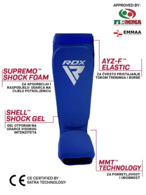 RDX Štitnici za Potkoljenice OEKO-TEX® i CE Certificirani - Plavi - Zaštitna Oprema