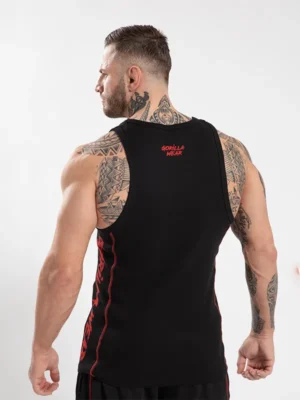 MONTEREY Tank Top - Crno/Crveni - Majice Bez Rukava